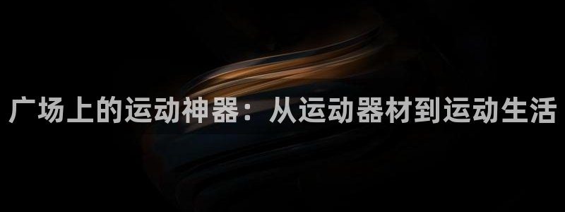哈哈体育平台注册流程图:广场上的运动神器:从运动器材到运动生